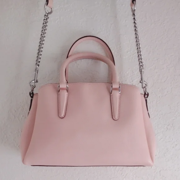 Coach Mini Sage Carryall  Light Pink Satchel with Chain Strap - Picture 7 of 13